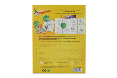 фото Фломастеры для малышей MALINOS Babyzauber 10 шт + моющаяся мягкая раскраска