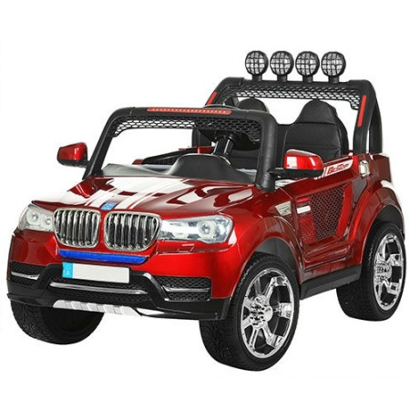фото Джип M 3118EBLRS-3 BMW  с кожаным сиденьем, USB, MP3, крашенный (красный)