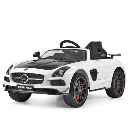фото Электромобиль для детей Mercedes AMG M 2760 EBLR-1-2 два мотора (белый с карбоном)