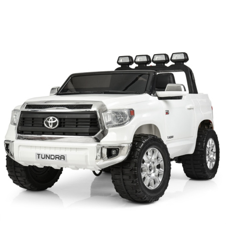 фото Детский электромобиль внедорожник Toyota Tundra JJ2255EBLR-1 кожаное сиденье (белый)